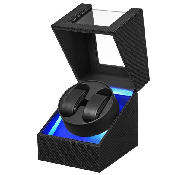 Automatic Watch Winder Box with LED Light 4 Modes Quiet Motor